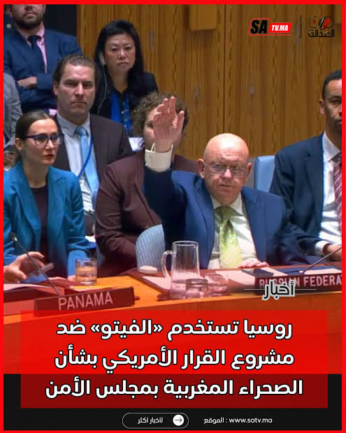 روسيا تستخدم الفيتو لإسقاط مشروع قرار أمريكي بشأن الصحراء الغربية